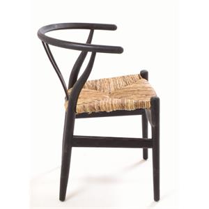 Black Chair with Rush Seat